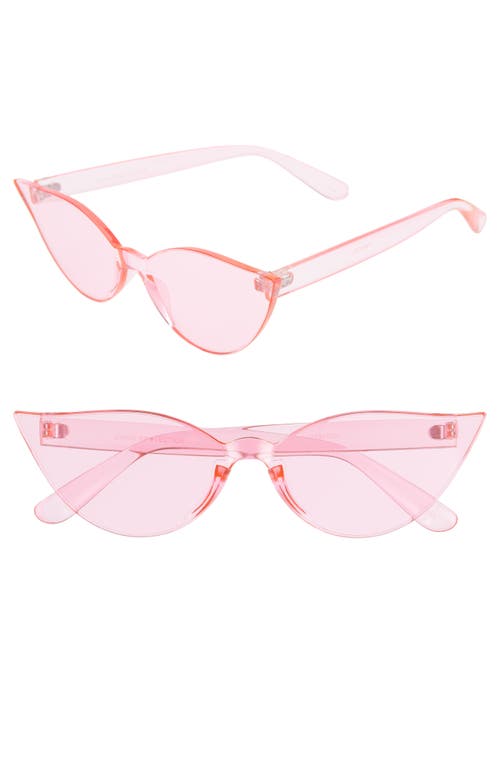 Mono Color Cat Eye Sunglasses in Pink