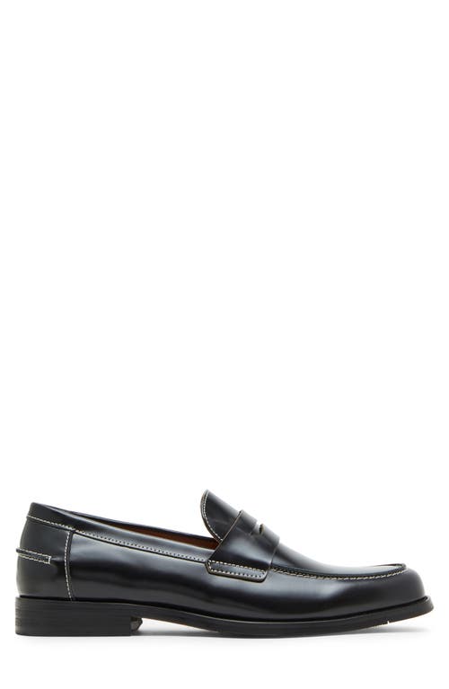 Shop Steve Madden Natan Penny Loafer In Black