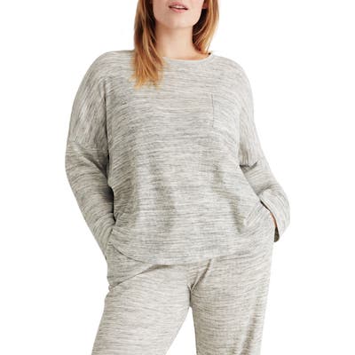 Madewell Waffle Knit Pajama Top, Grey