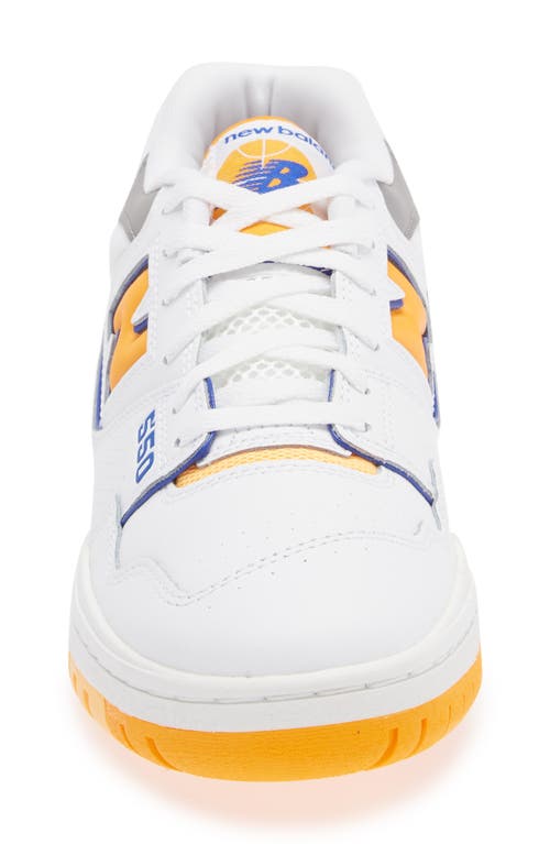 Shop New Balance 550 Basketball Sneaker In White/vibrant Orange