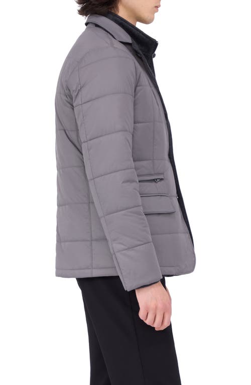 BUGATCHI BUGATCHI QUILTED WATER REPELLENT NYLON BLAZER WITH BIB 