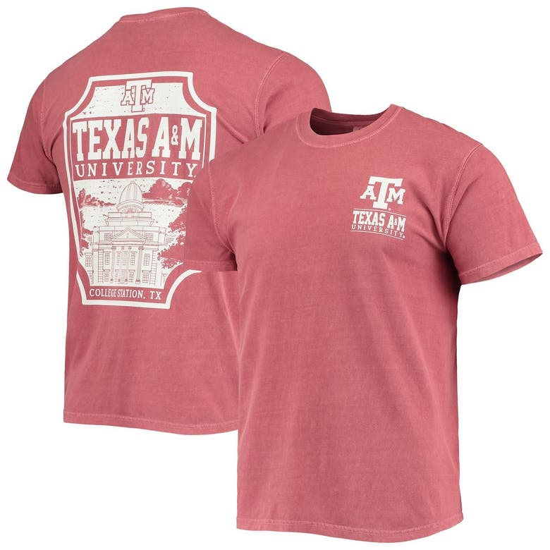 Image One Maroon Texas A&m Aggies Comfort Colors Campus Team Icon T-shirt