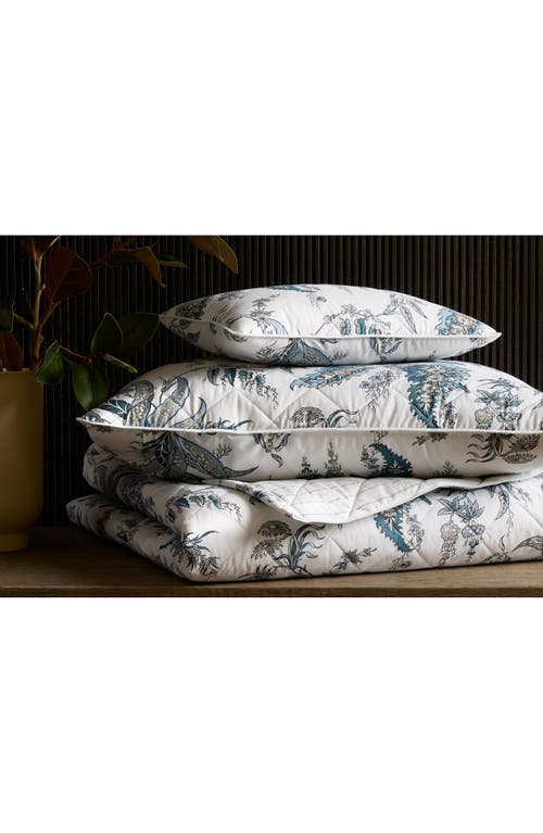 Matouk Apolline Quilted Boudoir Pillow Sham In Mediterranean