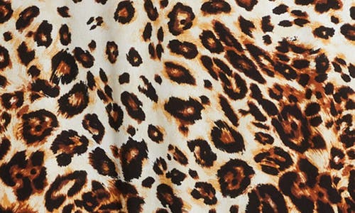Shop Lovestitch Leopard Print Sleeveless Maxi Dress In Camel/brown