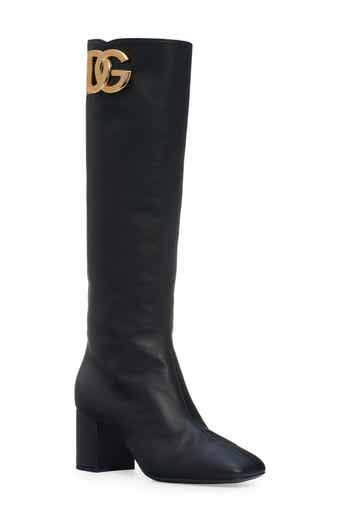 Gucci Ribbed Fabric Platform Knee High Boots