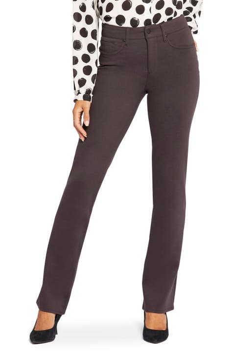 Faux Leather Marilyn Straight Pants In Petite Sculpt-Her