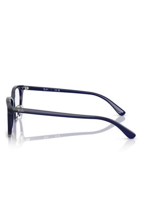 Ray Ban Ray-ban 52mm Square Optical Glasses In Dark Blue