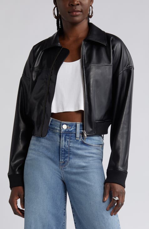 Urban Outfitters Out From Under Hera Faux Leather Cropped Bra