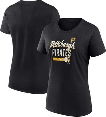 FANATICS Women's Fanatics Branded Black Pittsburgh Pirates Logo Fitted T- Shirt