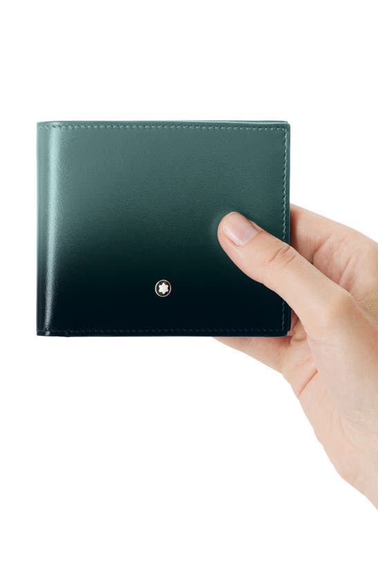 Shop Montblanc Meisterstück Leather Bifold Wallet In Sfumato British Green