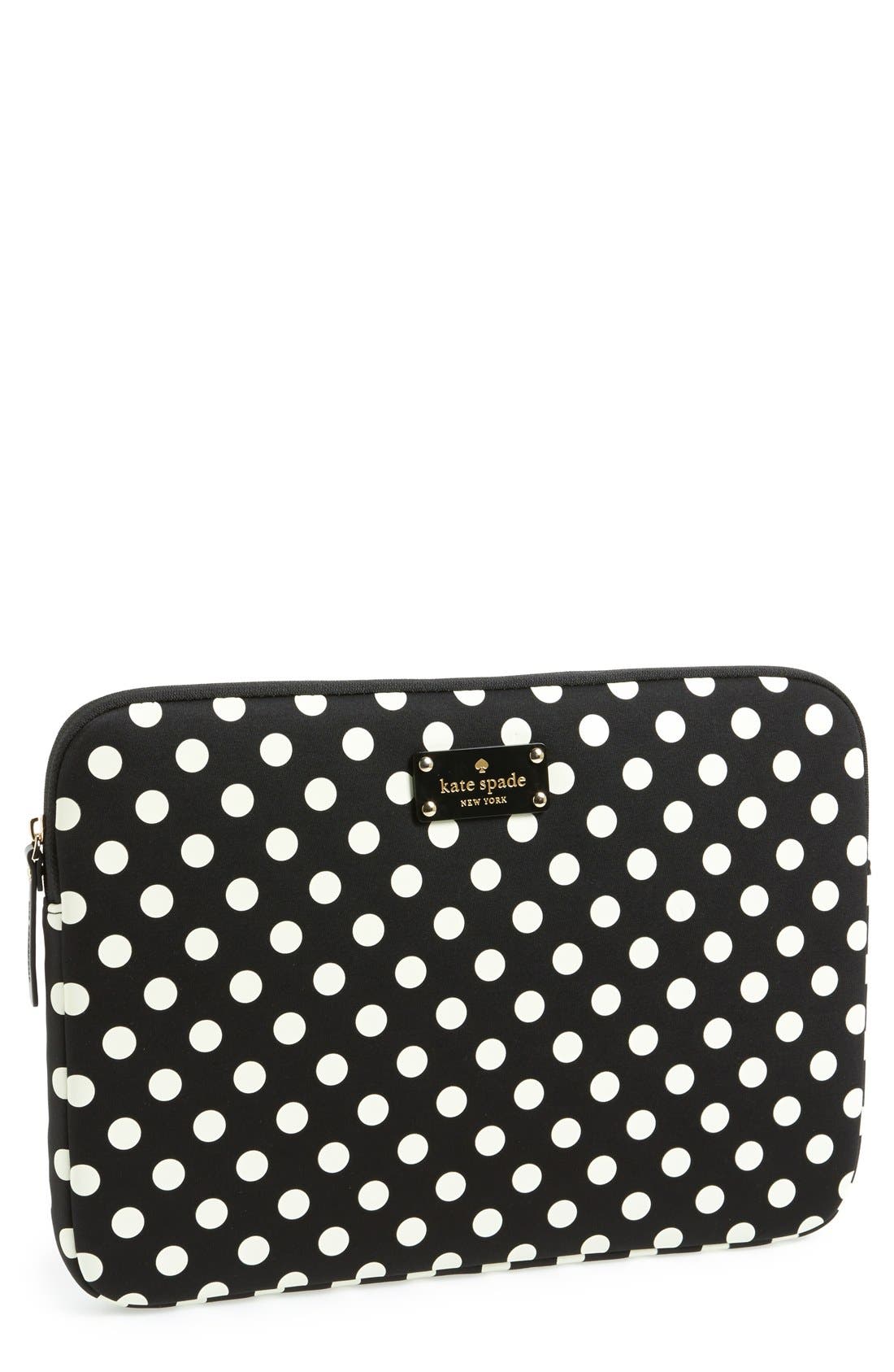 kate spade polka dot laptop sleeve