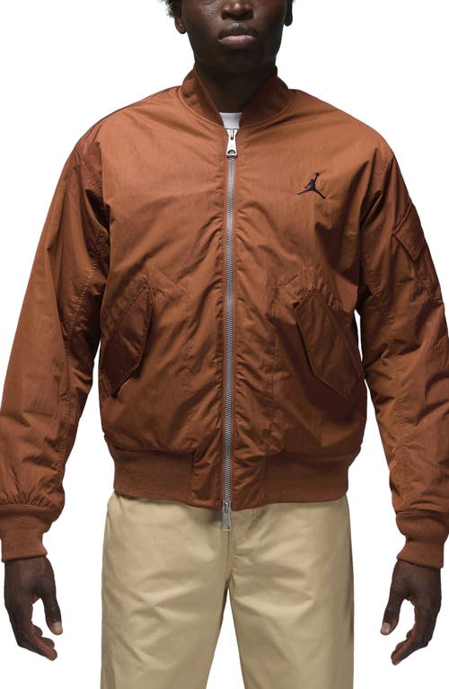 Jordan Essentials Renegade Water Repellent Bomber Jacket In Brown