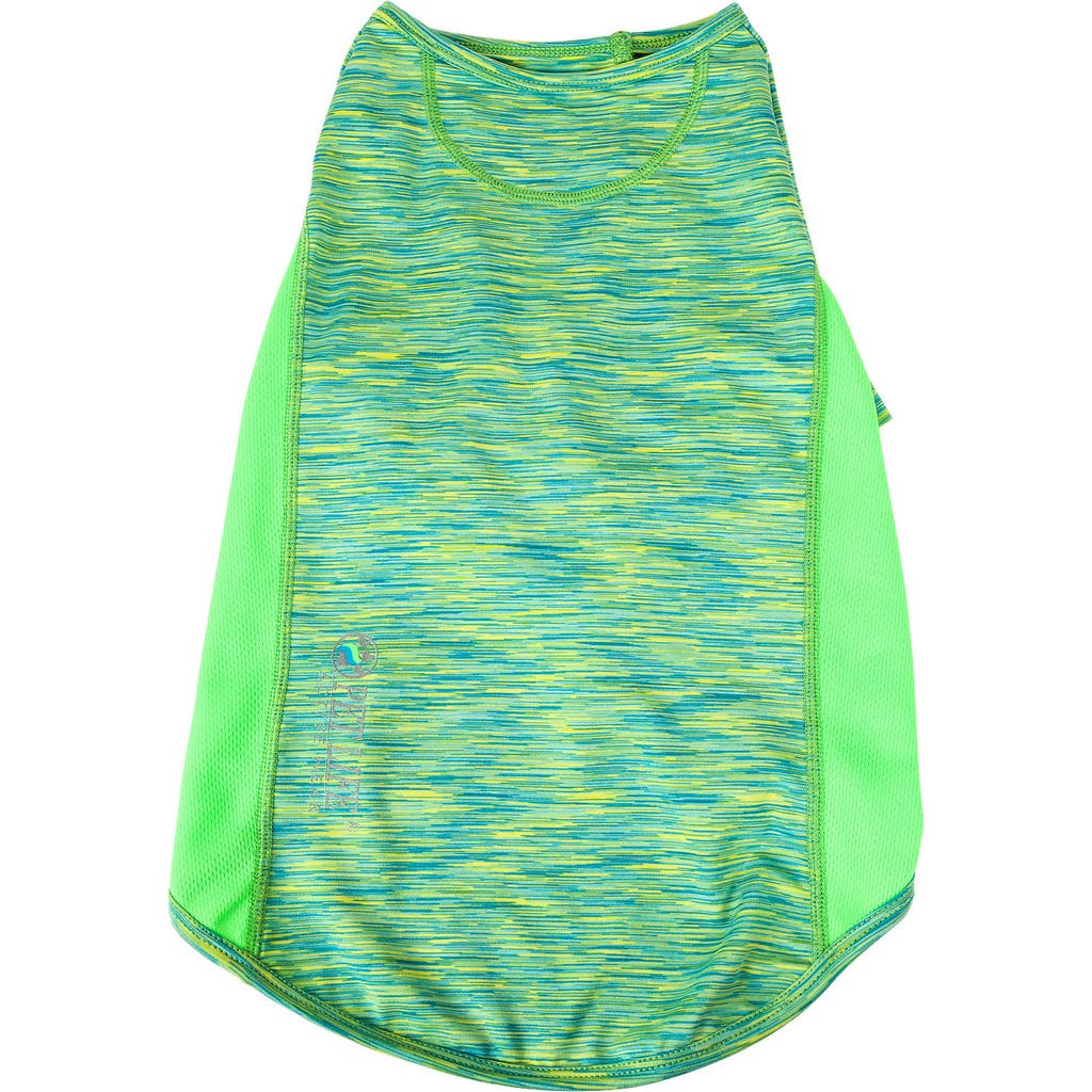 Shop Pet Life Active Warf-speed Heathered Tone-on-tone T-shirt In Green Heather W/light Green