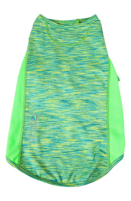 Pet Life Active Warf-speed Heathered Tone-on-tone T-shirt In Green Heather W/light Green