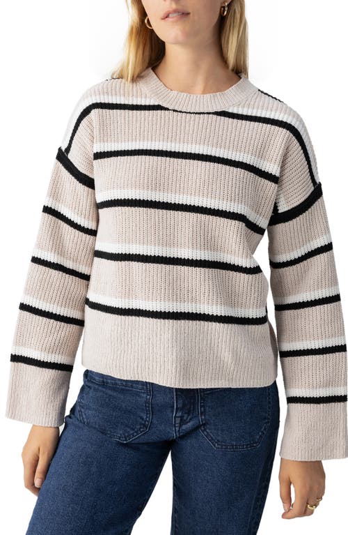 Shop Sanctuary Chilly Out Chenille Sweater In Toasted Almond/black/chalk