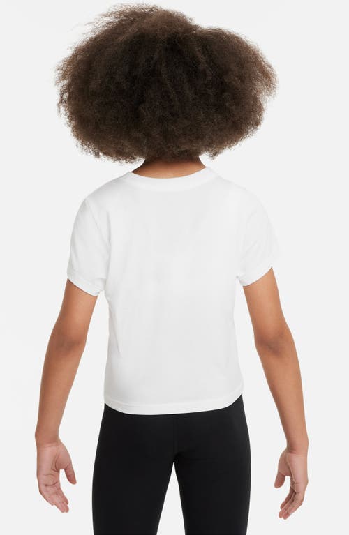 Shop Nike Kids' Sportswear Crop T-shirt In White