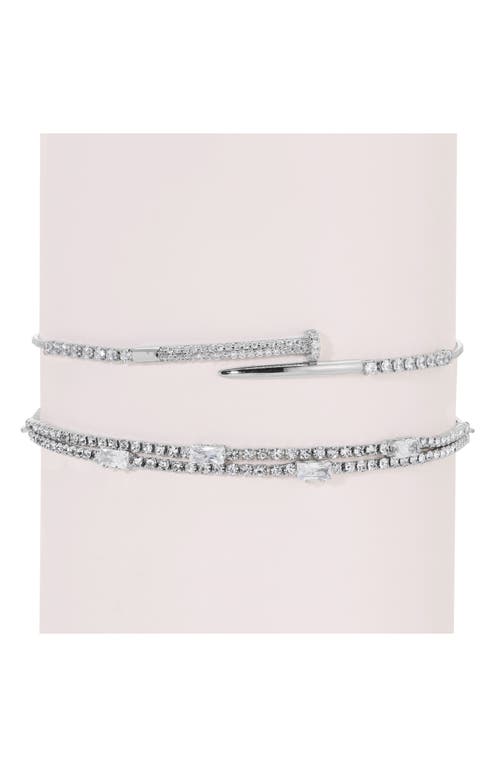 Eye Candy Los Angeles Set Of 2 Fury Cubic Zirconia Bracelets In Gold
