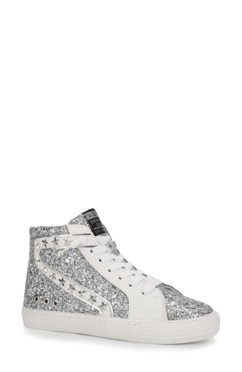 Women's metallic high store top sneakers