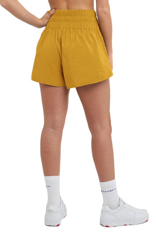 Shop Champion Tie Waist Shorts In Sun Dial Yellow
