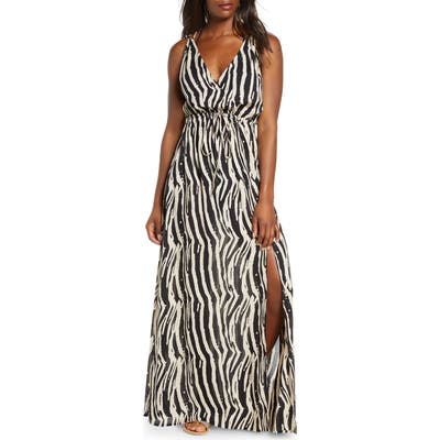 Elan Cover-Up Maxi Dress, Beige