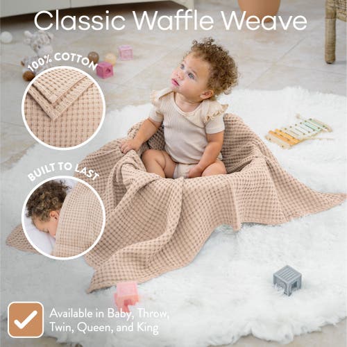 Comfy Cubs Baby Waffle Blankets In Blush
