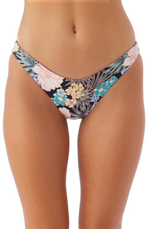 Macaw Tropical Rockley Bikini Bottoms in Black Multi