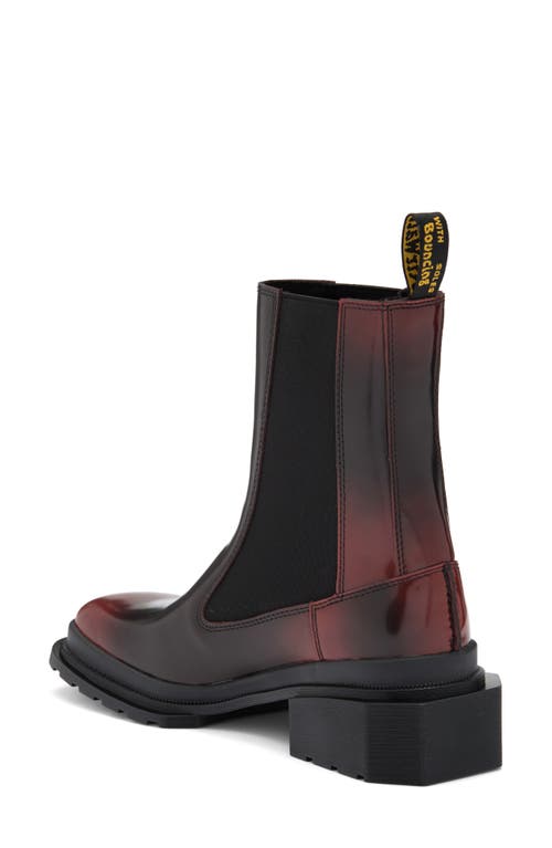 Shop Dr. Martens' Dr. Martens Maybole Tall Chelsea Boot In Black/cherry Red Brush Off