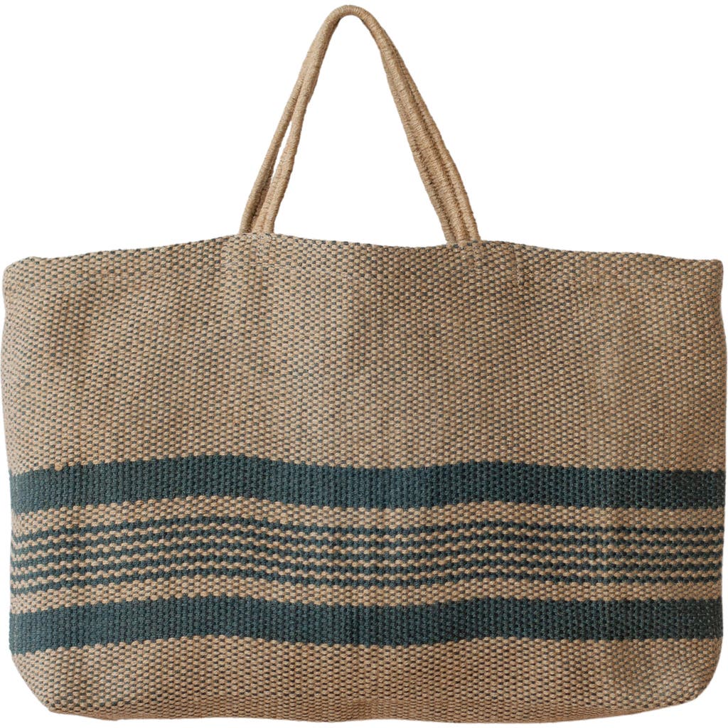 Will And Atlas Will & Atlas Chelsea Wide Market Shopper Jute Tote In Natural/grey