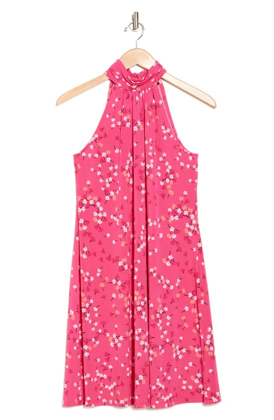 1.state Floral Halter Minidress In Pink