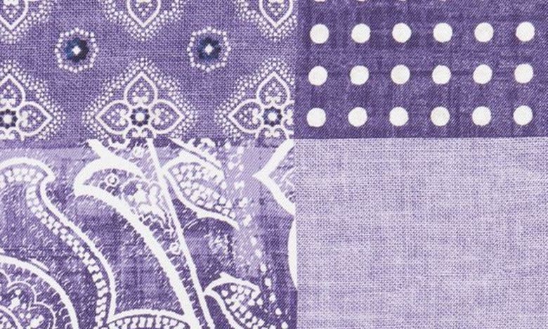 Shop Nordstrom Four Panel Silk Pocket Square In Purple