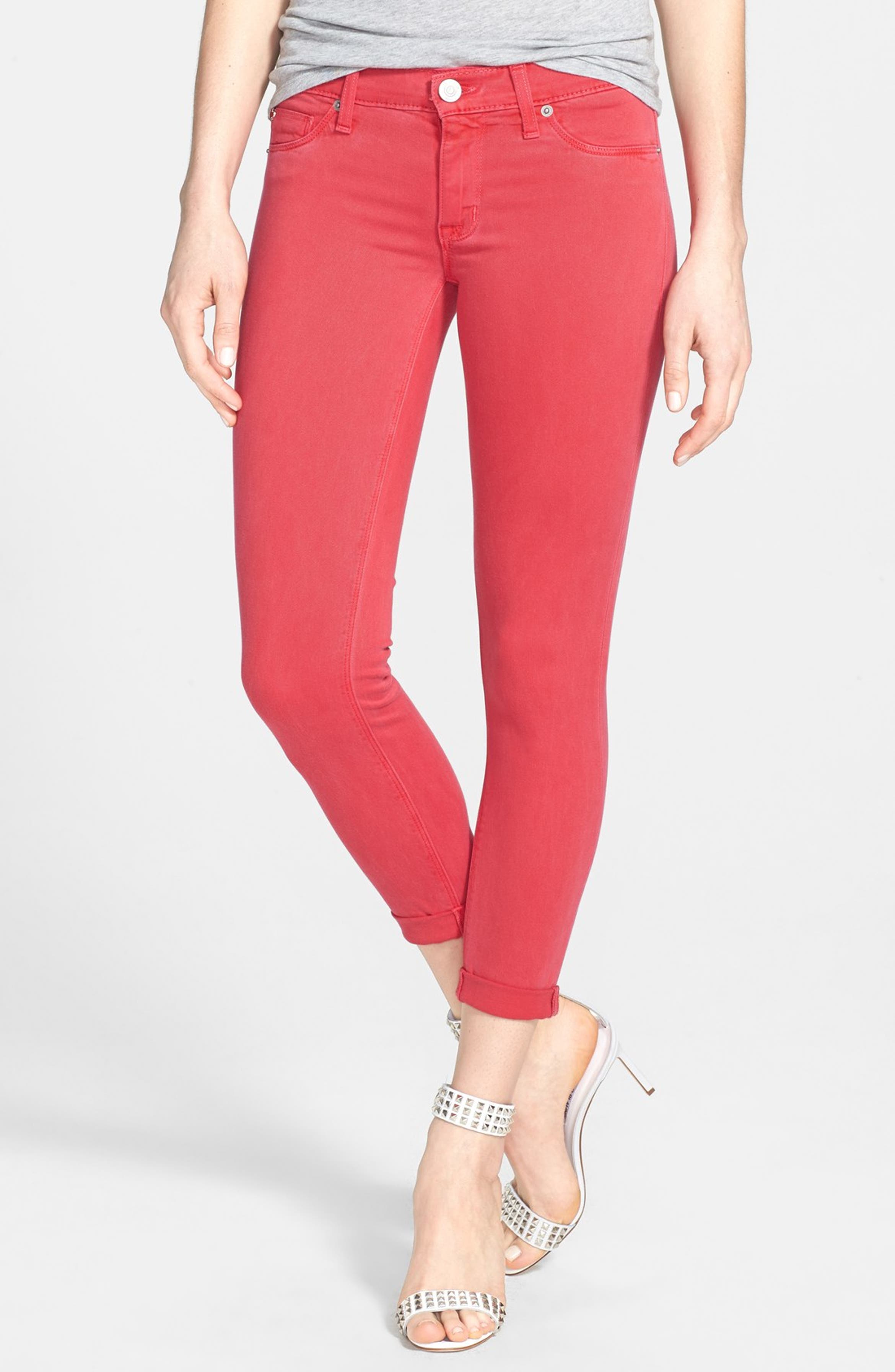 Hudson Jeans Crop Super Skinny Jeans (Goldmine) | Nordstrom