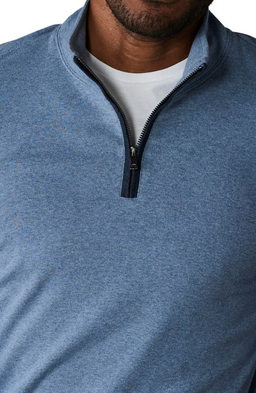 The Normal Brand Puremeso Weekend Quarter Zip Top In Slate Blue