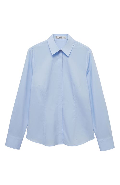 Mango Chemise In Sky Blue