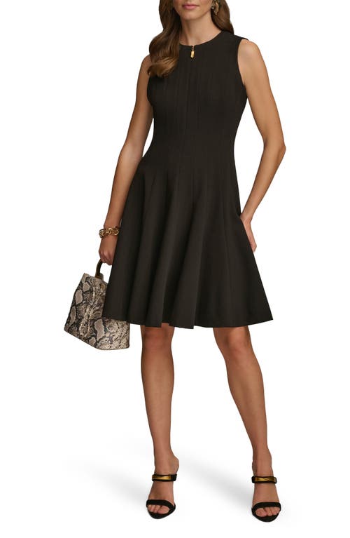 Sleeveless Fit & Flare Dress in Black