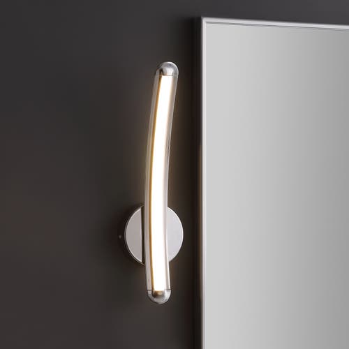 Jonathan Y Roxanna Dimmable Integrated Led Metal Sconce In Chrome