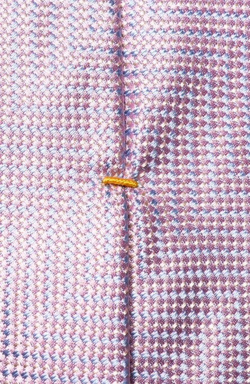 Shop Eton Herringbone Microdot Silk Tie In Medium Pink