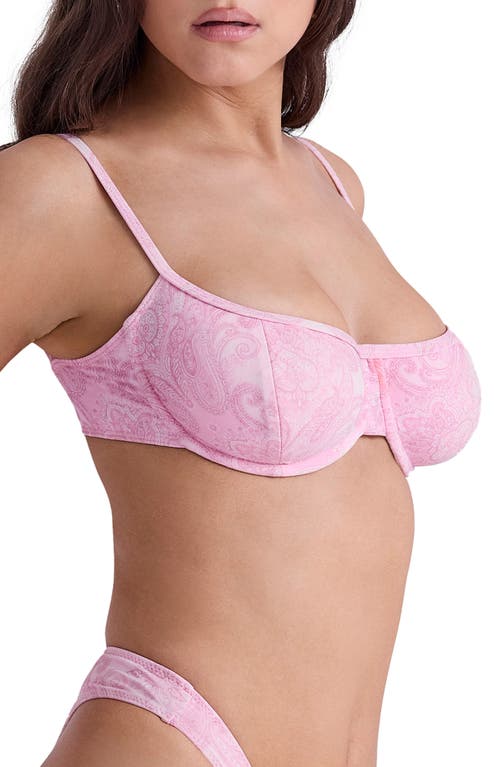 House Of Cb Antibes G-cup Underwire Bikini Top In Pink Paisley