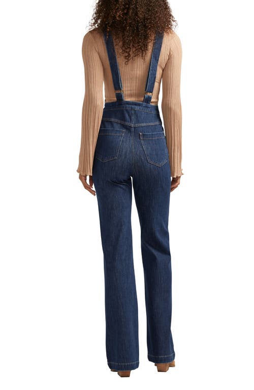 Shop Silver Jeans Co. Denim Flared Overalls In Indigo