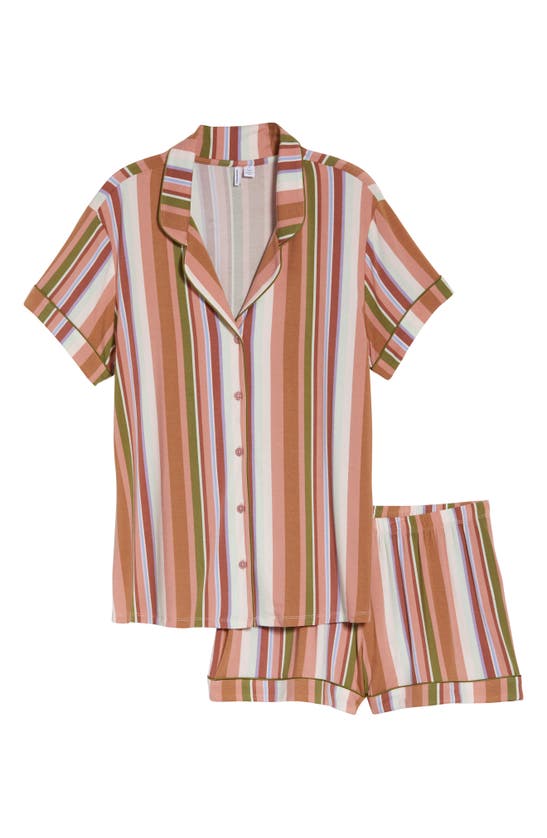 Nordstrom Moonlight Eco Short Pajamas In Pink Glass Multi Stripe