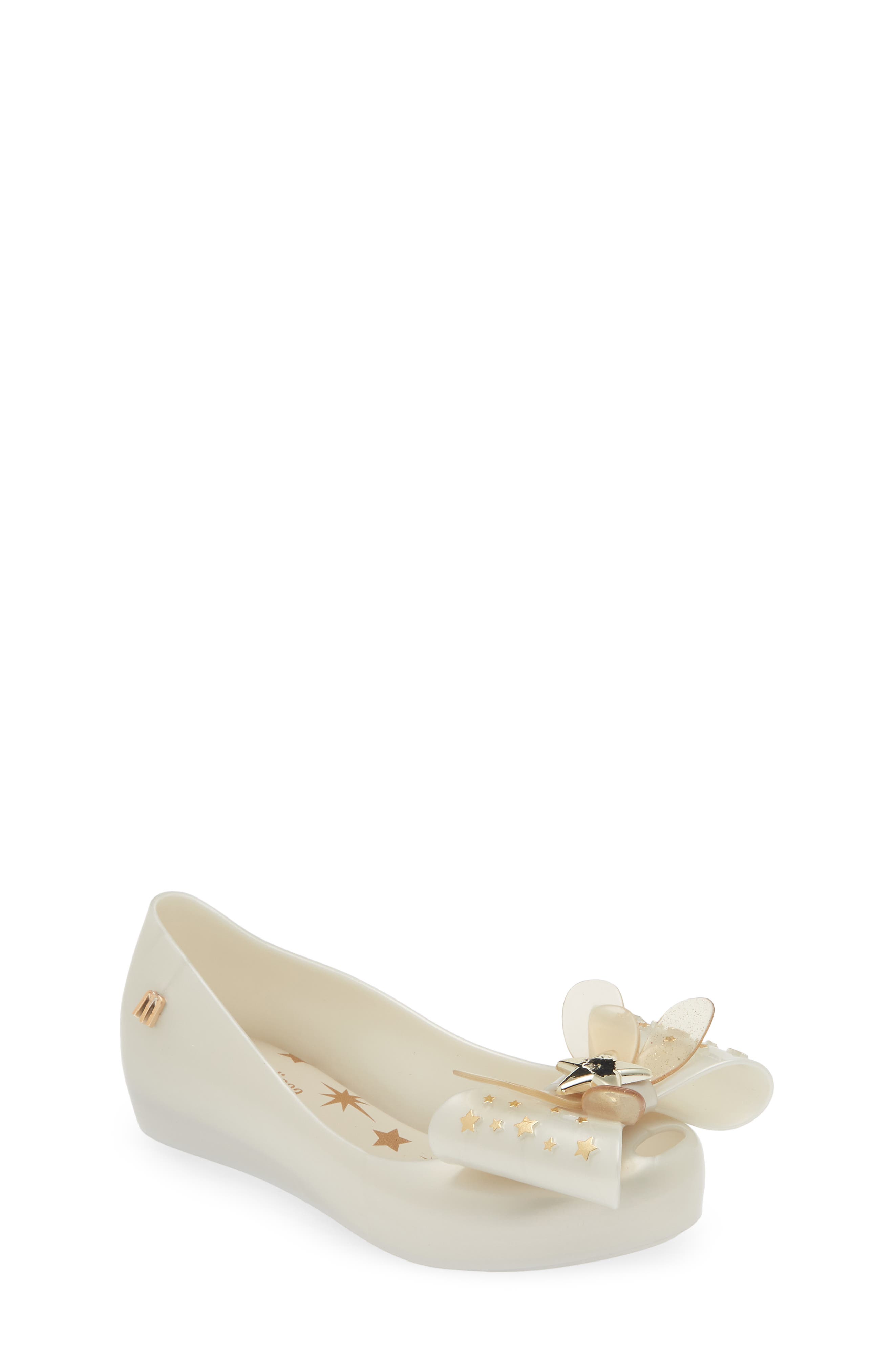 Mini Melissa bow-detail open toe sandals - White