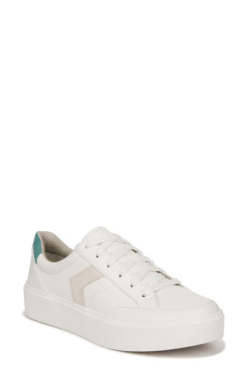 Dr. Scholl's Madison Lace Platform Sneaker in White/green