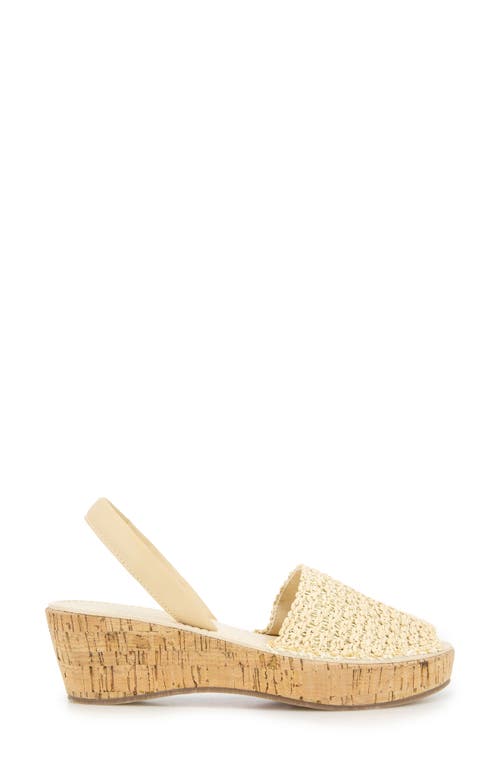 Shop Reaction Kenneth Cole Fine Glass Woven Wedge Sandal In Natural