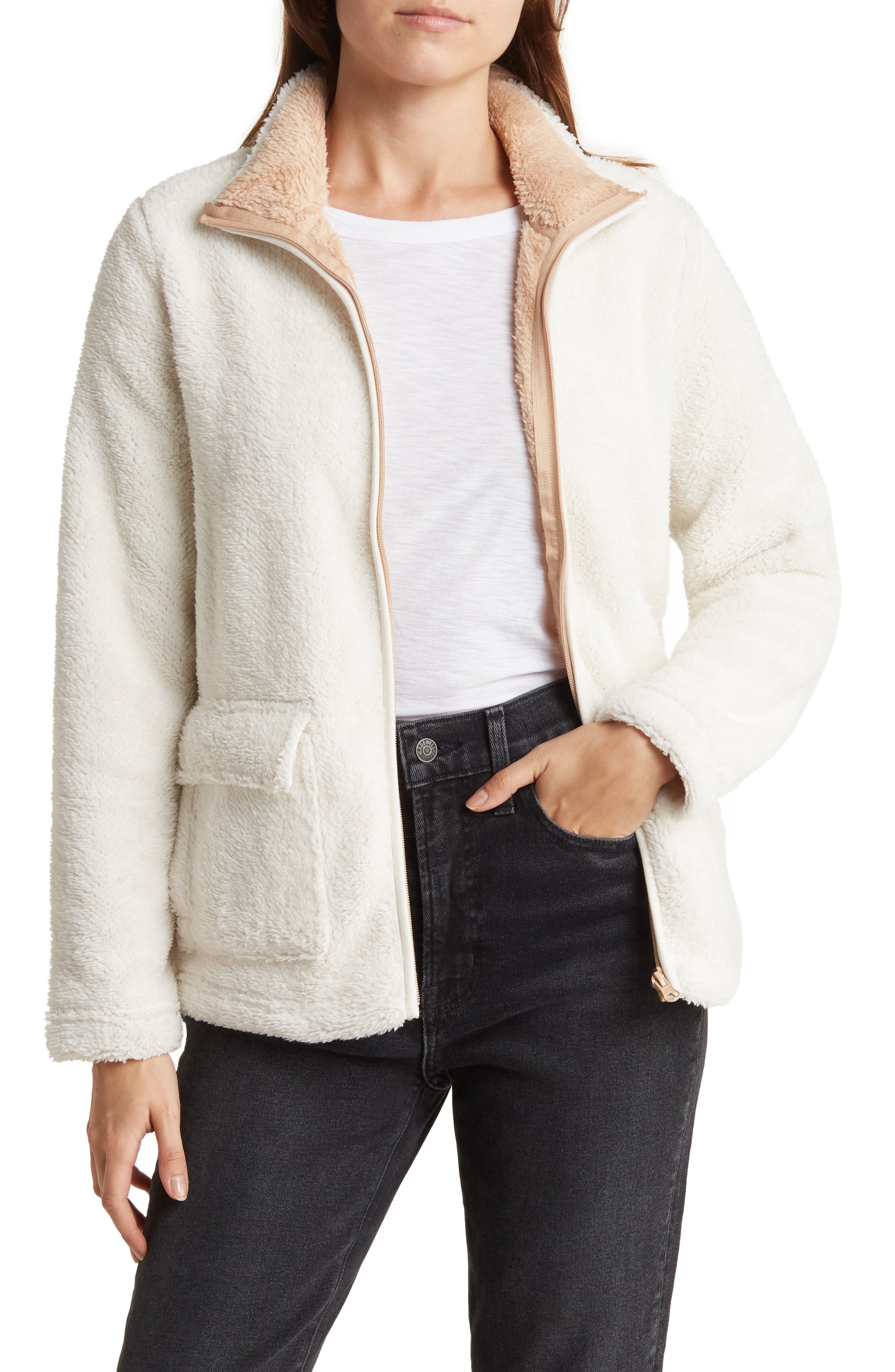 sherpa jacket women's nordstrom rack