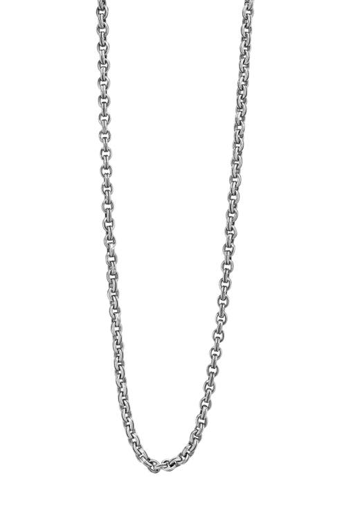 Shop Lagos Anthem Double Link Chain Necklace In Silver