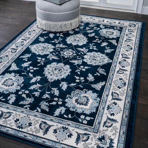 Jonathan Y Cherie French Cottage Area Rug In Navy/ivory