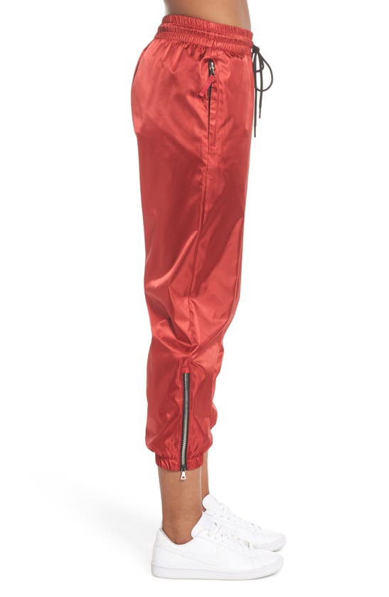 Nike Satin Track Pants In Gym Red/ Black