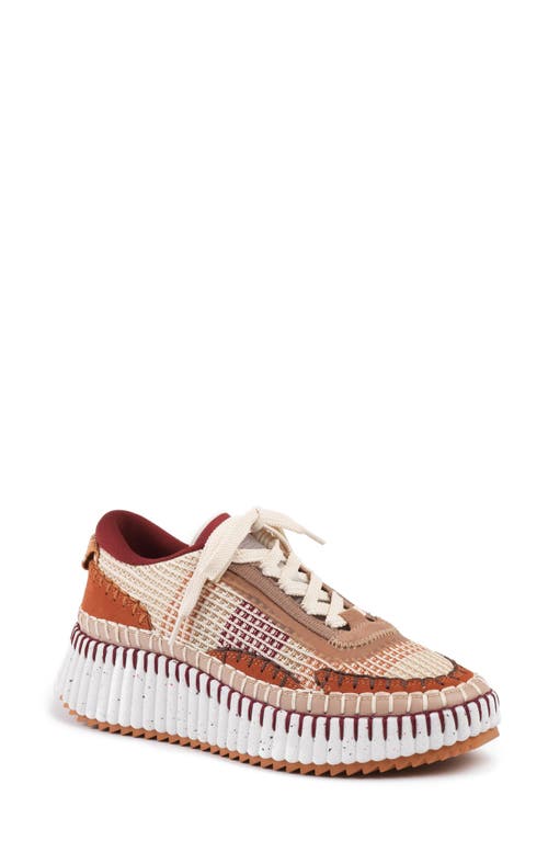 Shop Chloé Nama Platform Sneaker In Dark Tan