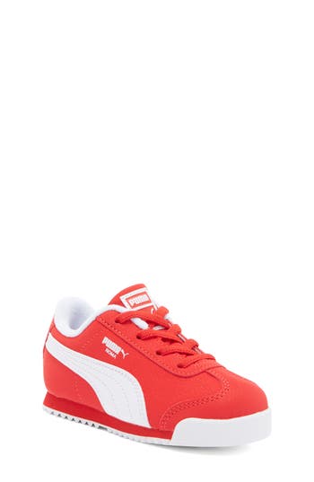 Puma Kids' Roma Reversed Sneaker In For All Time Red- White