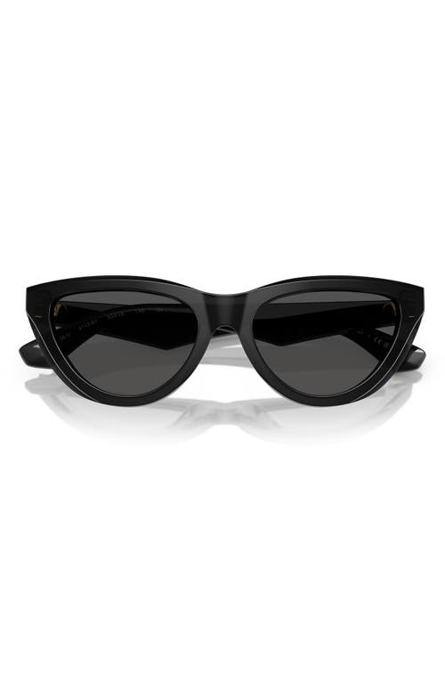 Shop Burberry 55mm Cat Eye Sunglasses In Black/grey