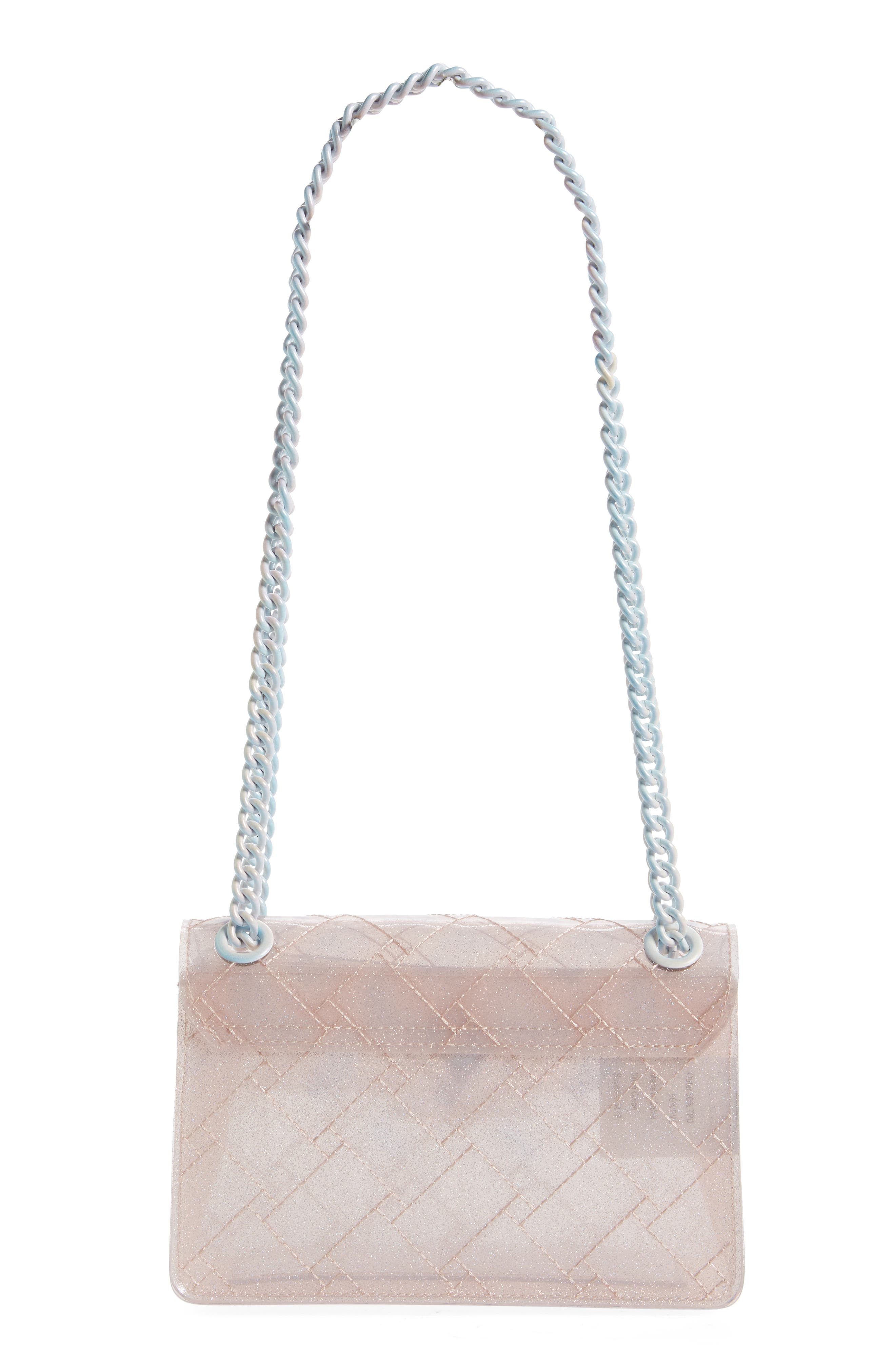 Kurt Geiger London Mini Kensington Glitter Convertible Shoulder Bag in Pale  Pink